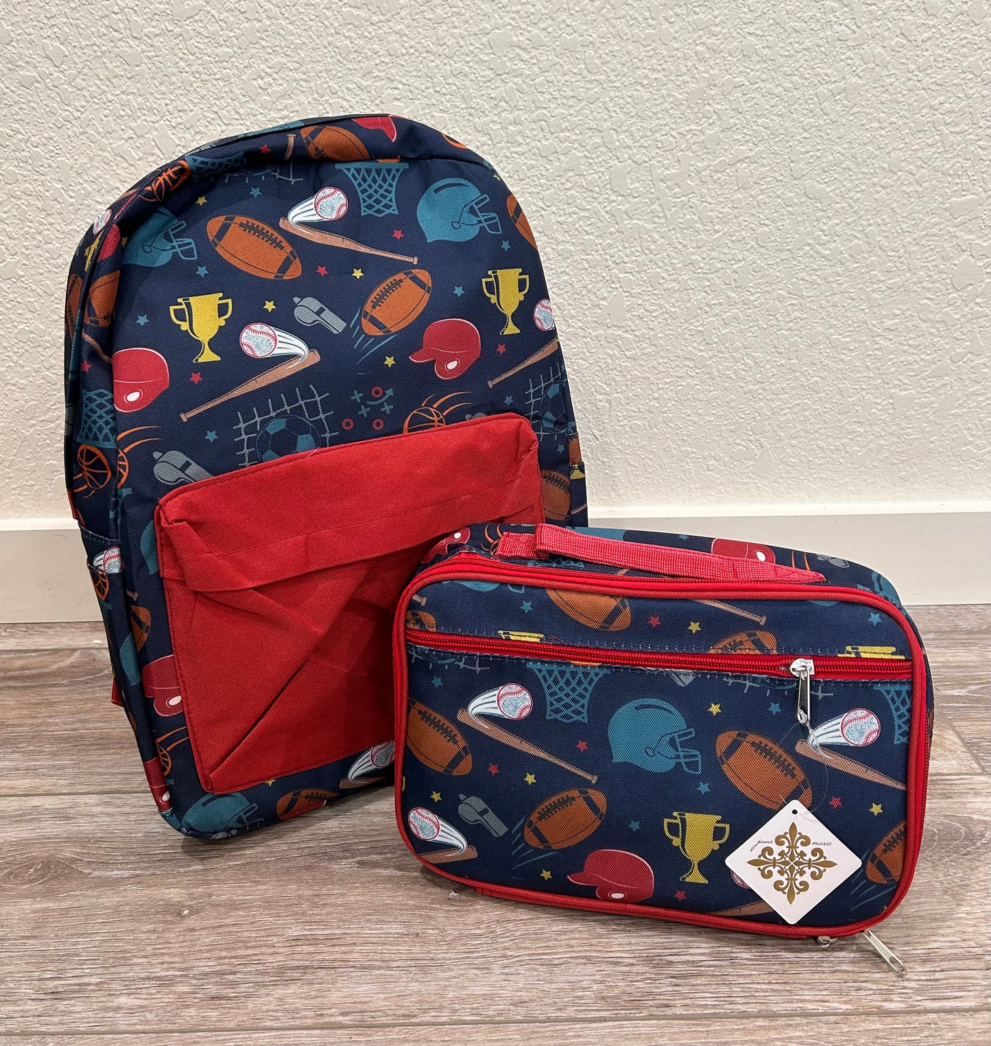 JM Sports Backpack & Lunchbox