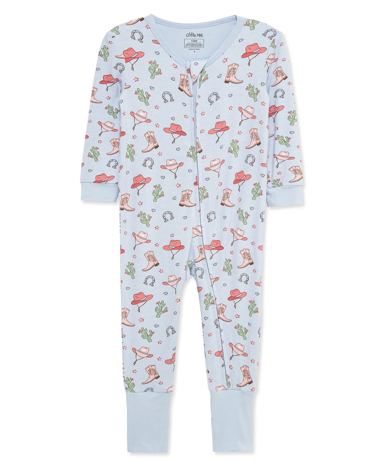 Little Me Cowgirl Non-Slip Convertible Footie
