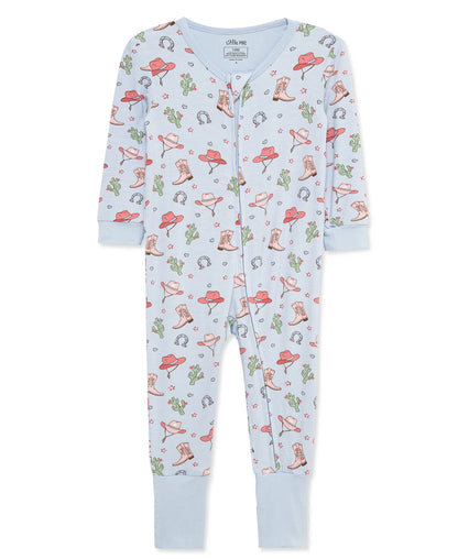 Little Me Cowgirl Non-Slip Convertible Footie