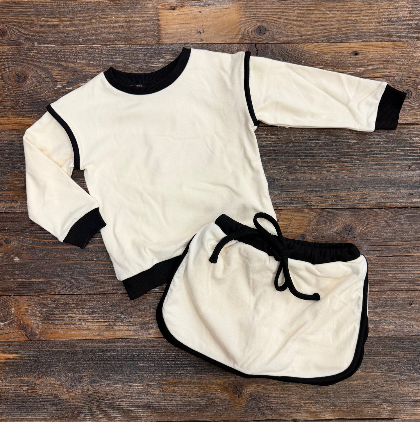 Millie Jay Josie Skort Set - Cream & Black (613)