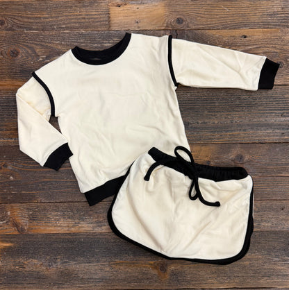 Millie Jay Josie Skort Set - Cream & Black (613)