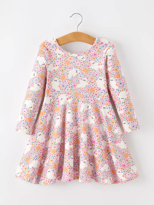 Floral Ghost Twirl Dress