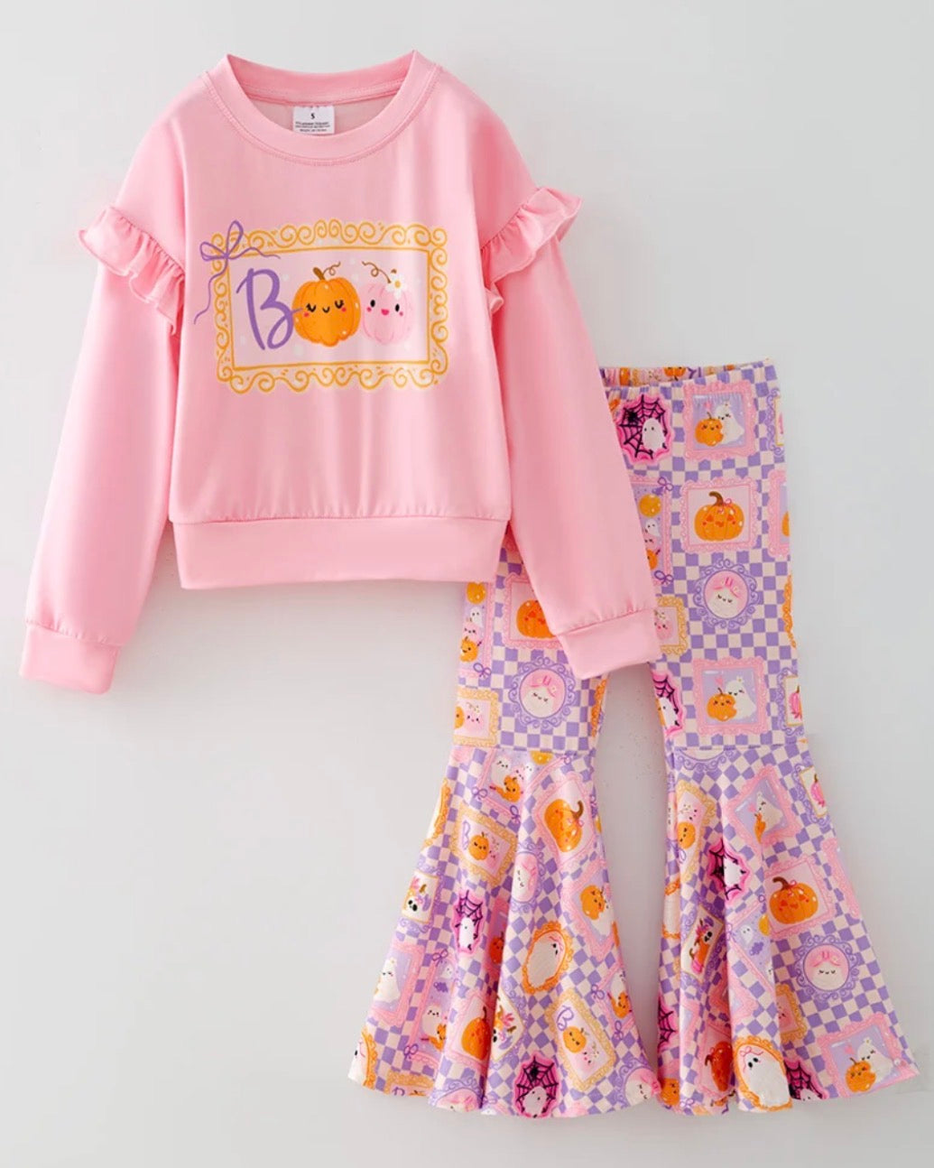 Boo Checkered Bell Set