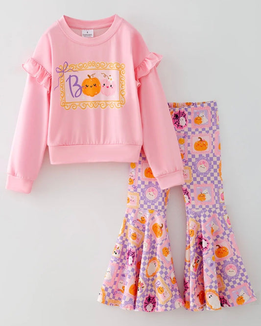 Boo Checkered Bell Set