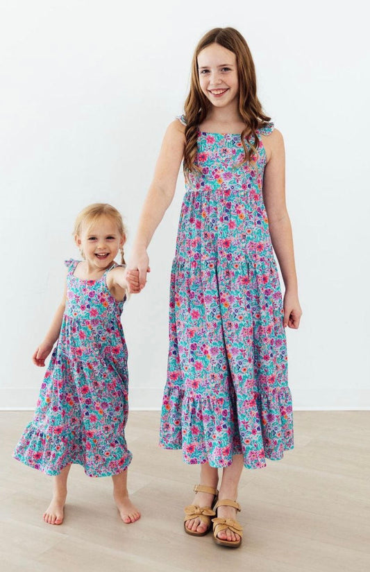 MR Tropical Garden Ruffle Maxi Dress