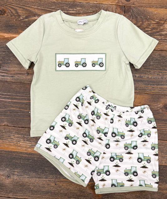 Sage Farm Embroidered Short Set