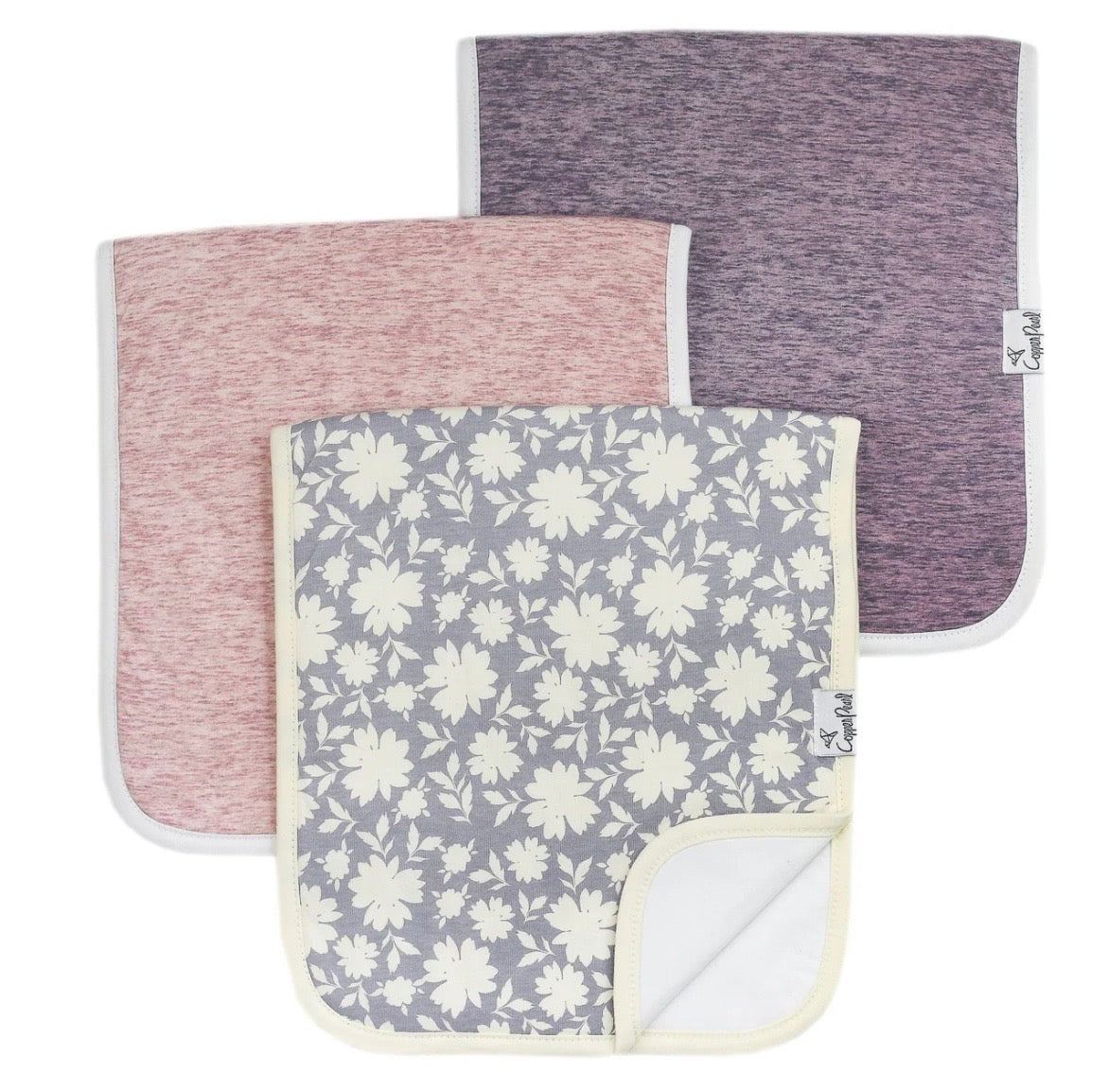 Copper Pearl Burp Cloths