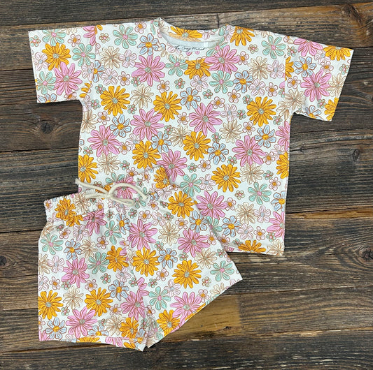 Flower Power Oversized Tee Set