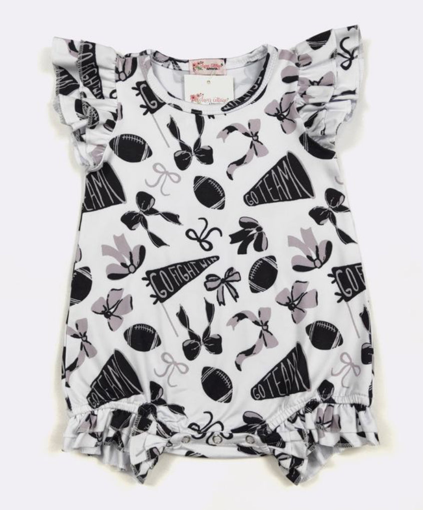 CC Go Team Black Ruffle Romper
