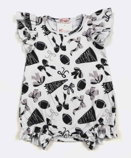 CC Go Team Black Ruffle Romper