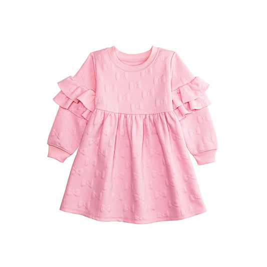 Mudpie Quilted Bow Sweatshirt Dress