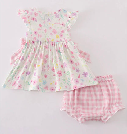 Pink Floral Mouse Bloomer Set