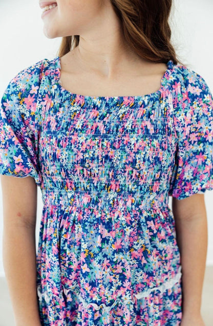 MR Darling Daisies Smocked Ruffle Dress