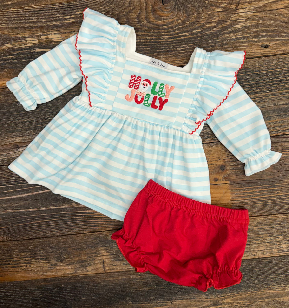 Holly Jolly Ruffle Bloomer Set