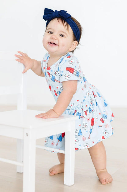 M&R Proudly Patriotic S/S Twirl Bodysuit