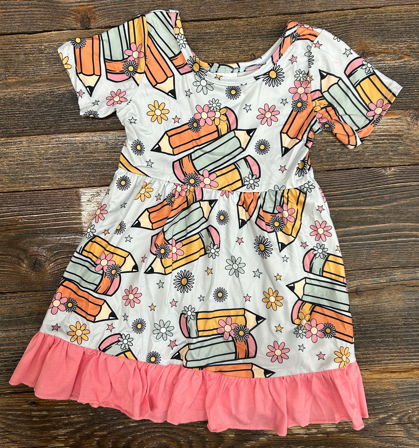 Flower Power Pencil Ruffle Dress