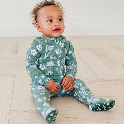 Copper Pearl Kick Off Zip-Up Footie