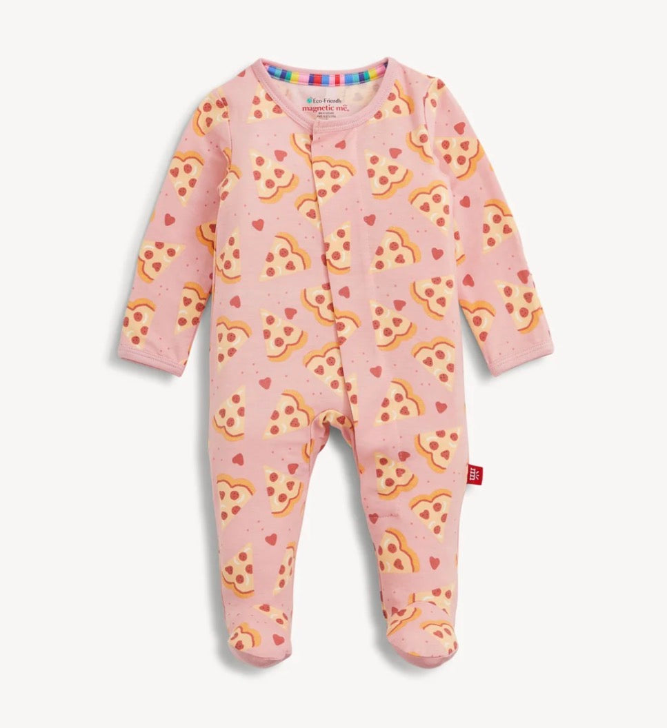 Magnetic Me Pizza My Heart Pink Magnetic Modal Footie