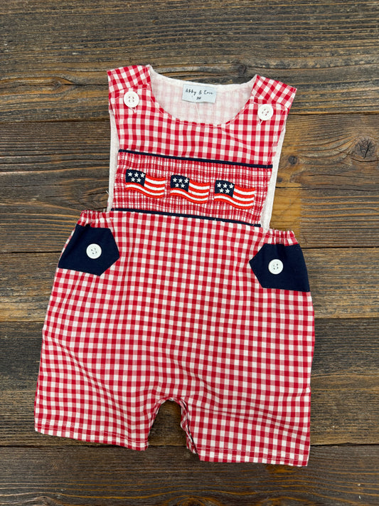 Flag Smocked Gingham JonJon