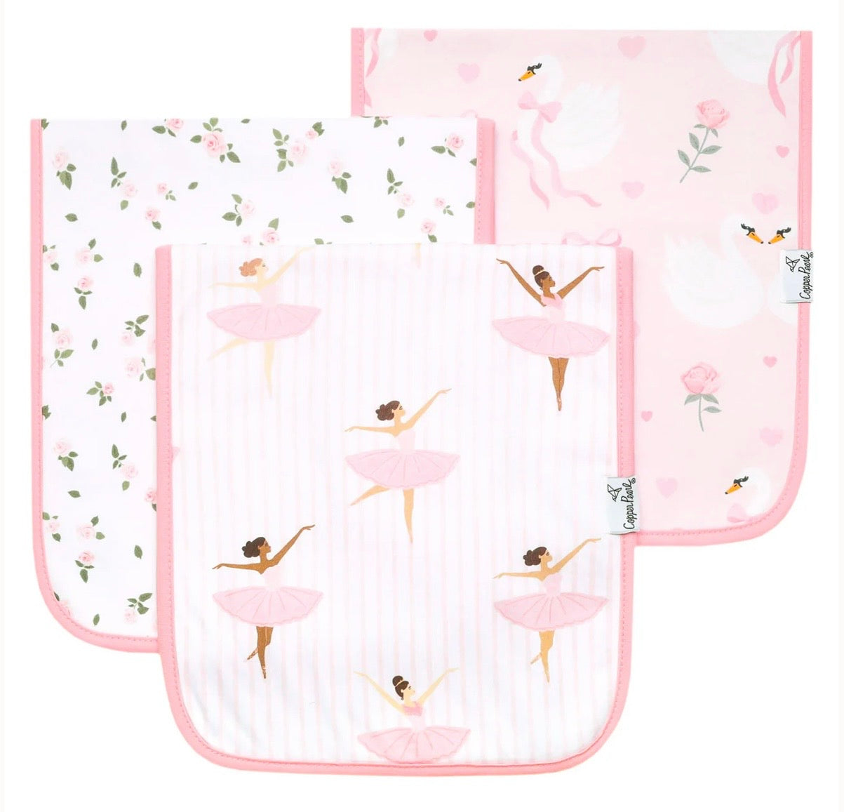 Copper Pearl Burp Cloths