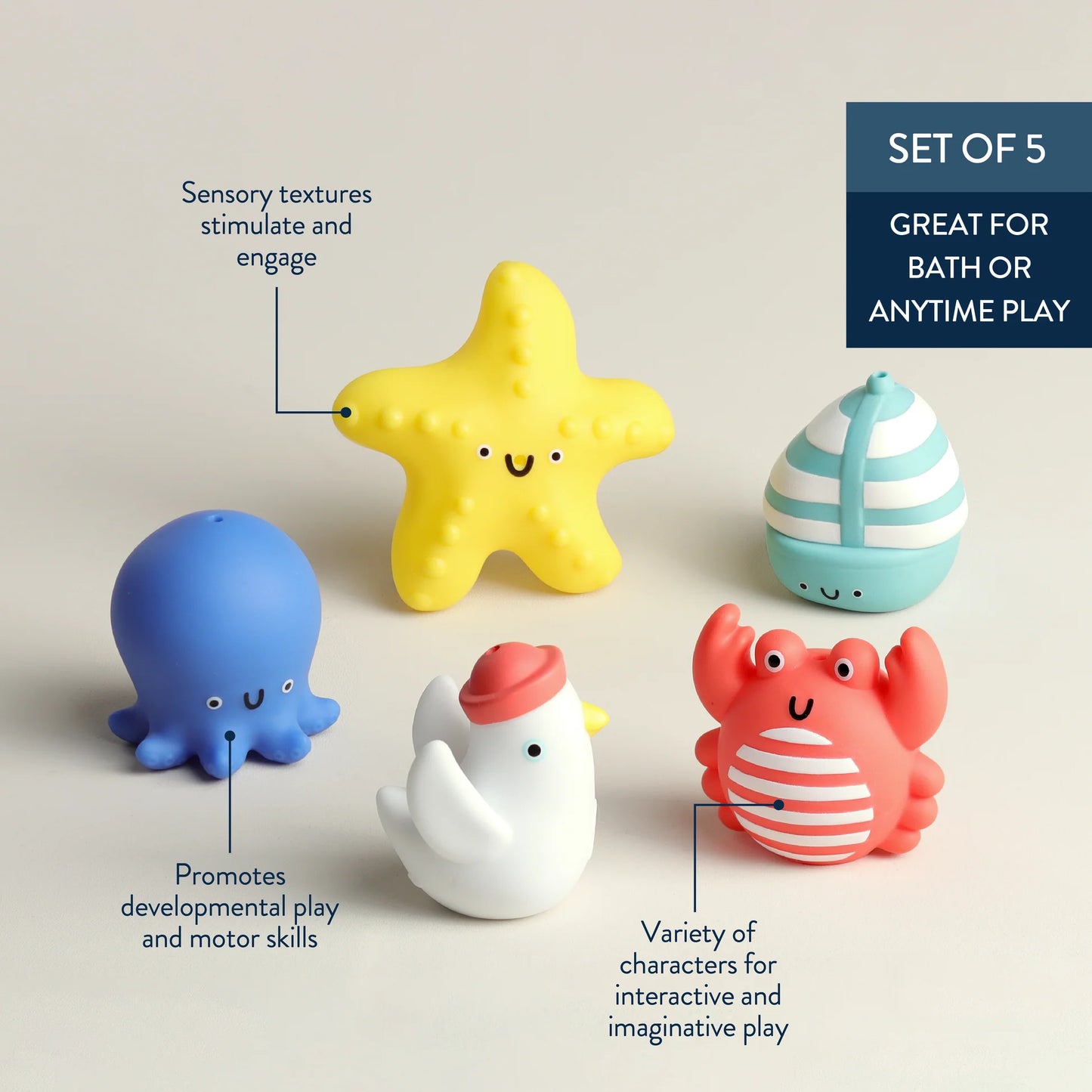 Itzy Ritzy Nautical Bath Finger Puppet Set