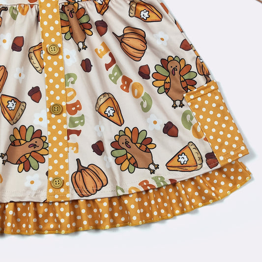 Gobble Gobble Ruffle Dress