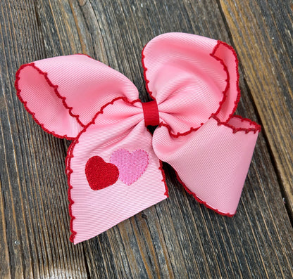 Valentine Moon Stitch Bows