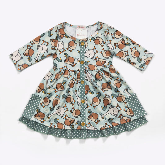 Mallard Duck Ruffle Dress