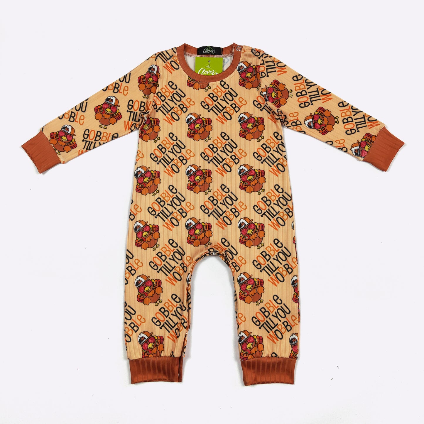 Gobble Til' You Wobble Boy Romper