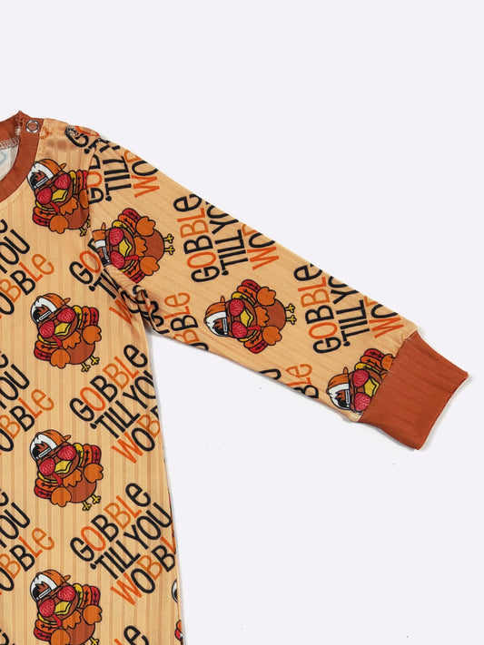 Gobble Til' You Wobble Boy Romper