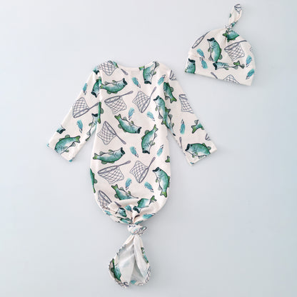 Catch & Release Baby Gown + Hat