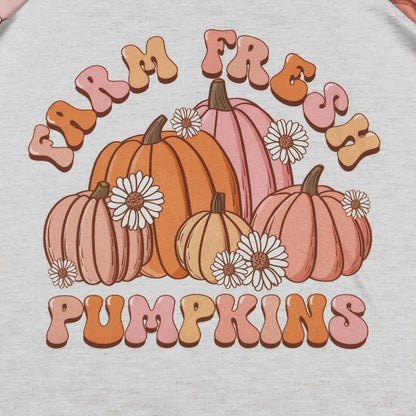 Farm Fresh Pumpkin Girls Raglan
