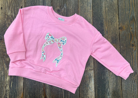 Bow Floral Pullover