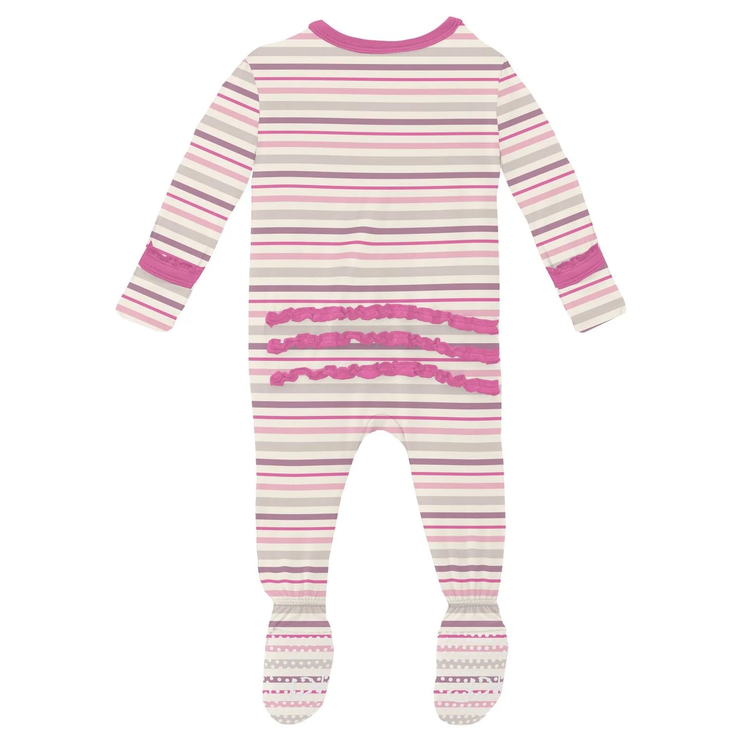 Kickee Pants Whimsical Stripe Ruffle Footie