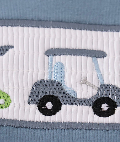 Blue Golf Smocked Set