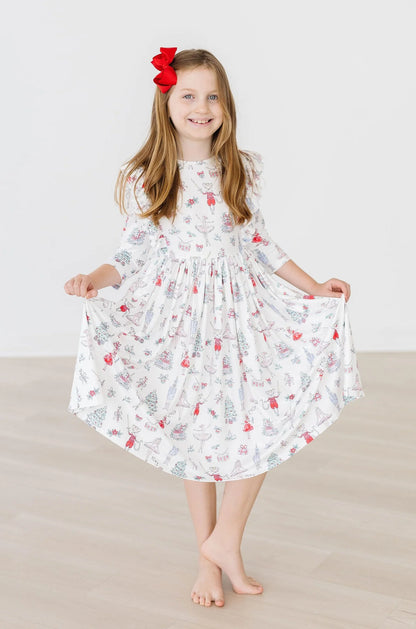 MR Clara's Christmas Ruffle Twirl Dress