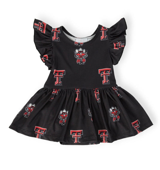 MR Texas Tech Black Raider Flutter Bodysuit