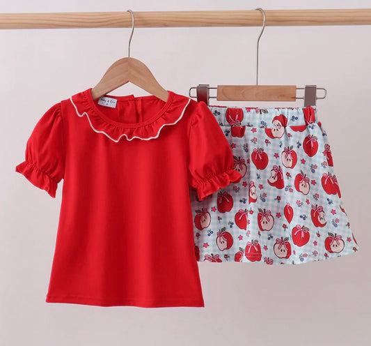 Red Apple Skort Set