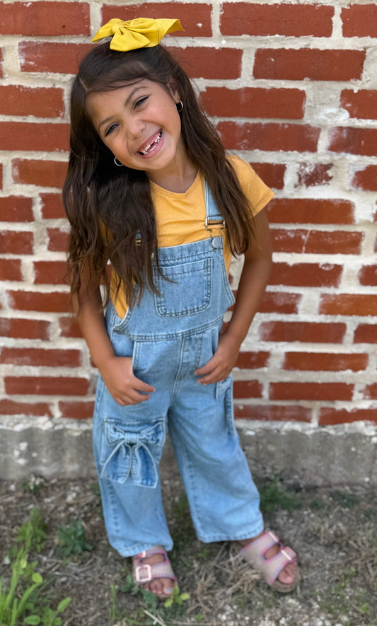 Bow Denim Overall
