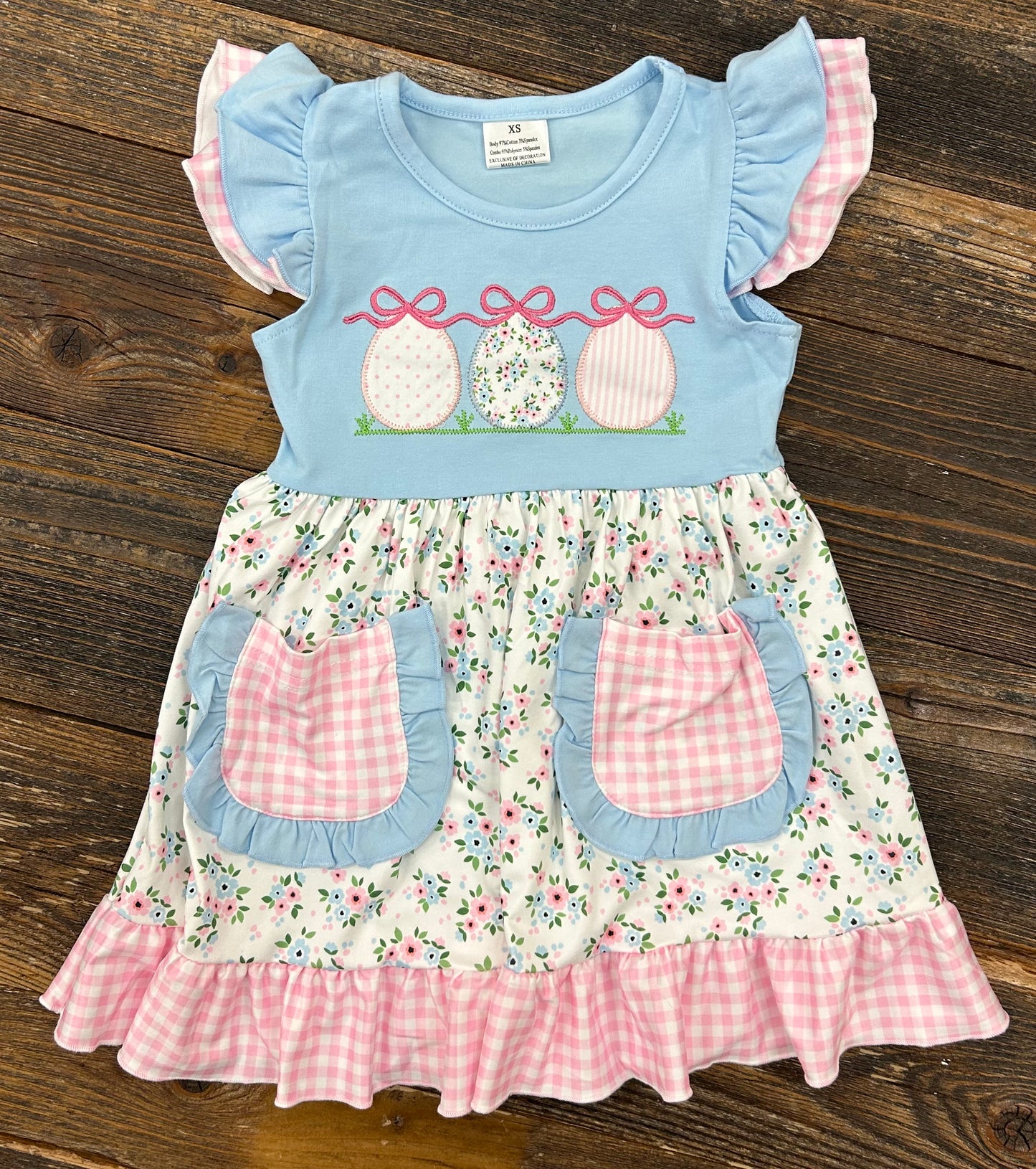 Baby Blue Floral Easter Egg Dress