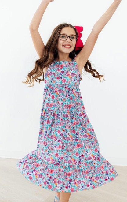 MR Tropical Garden Ruffle Maxi Dress