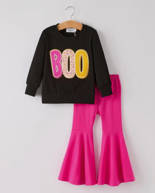 BOO Chenille Patch Pant Set