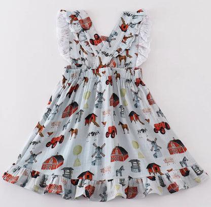 Farm Muslin Ruffle Dress