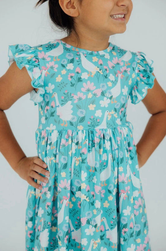 MR Silly Goose Flutter Sleeve Twirl Dress