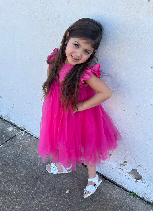 M&R Hot Pink Shimmer Tutu Dress