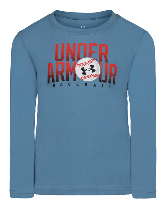 Under Armour Blue Smoke Baseball Logo Longsleeve