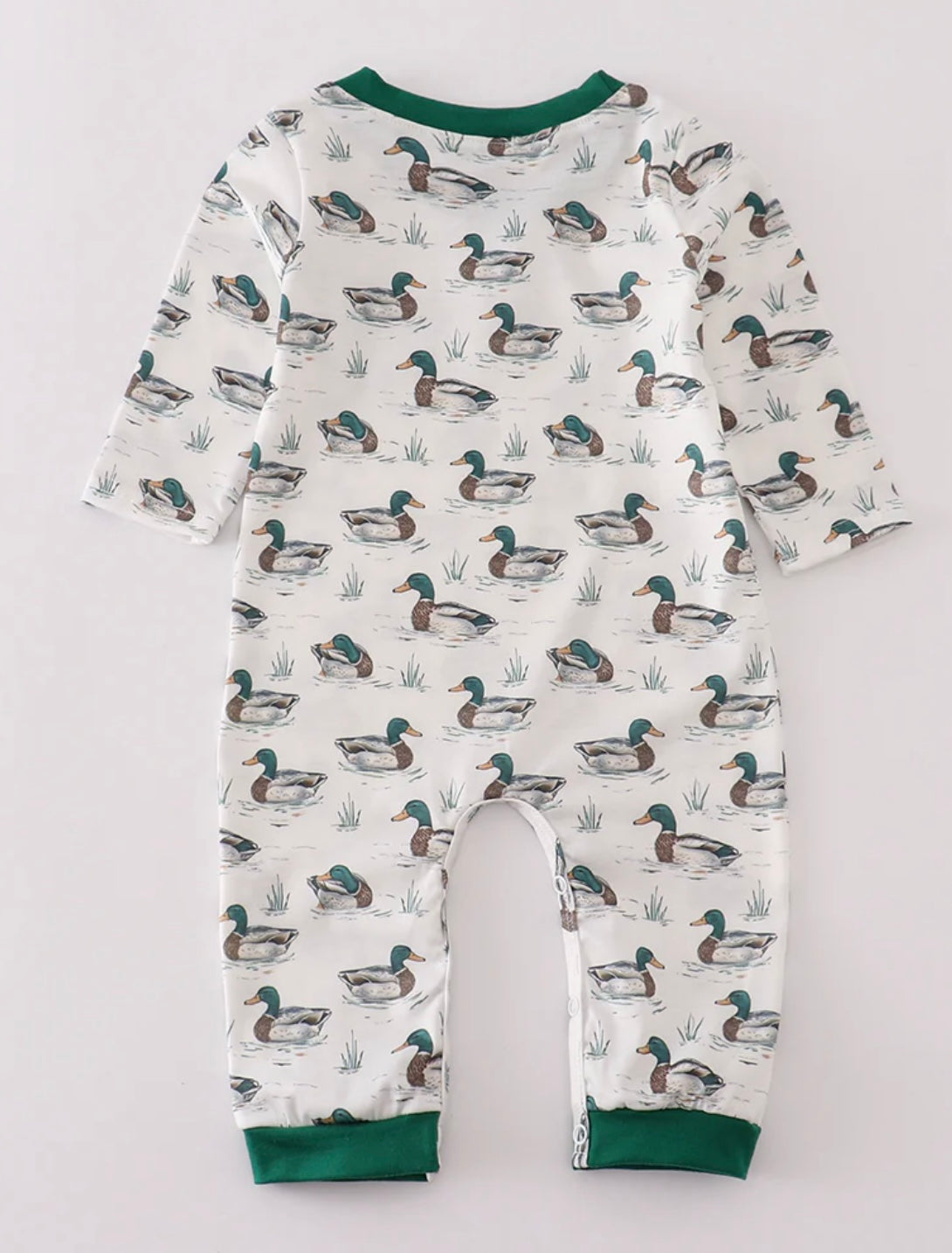 Green Duck L/S Romper