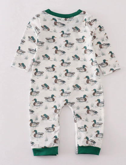 Green Duck L/S Romper