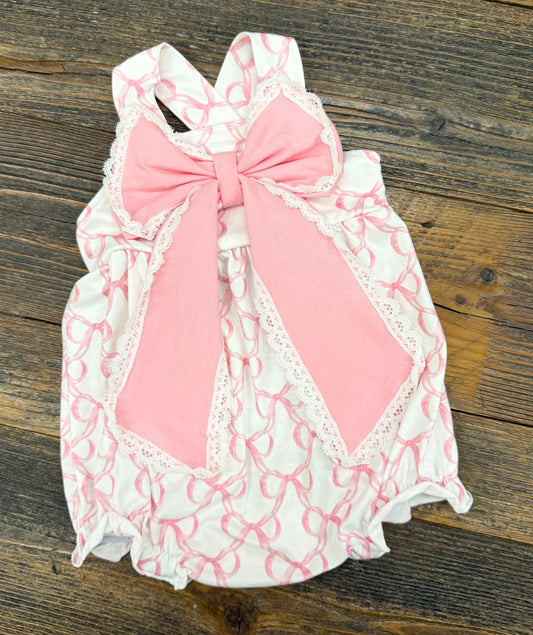 Pink Bow Ruffle Bubble