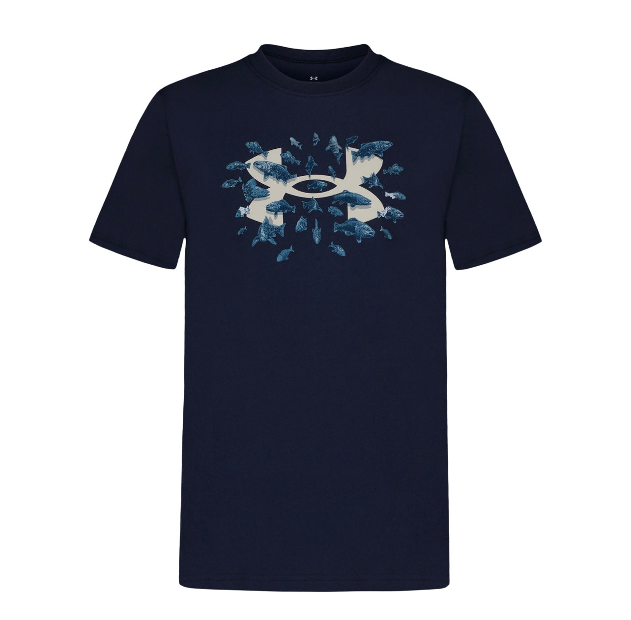 Under Armour Washed Navy Swimming Fish Tee